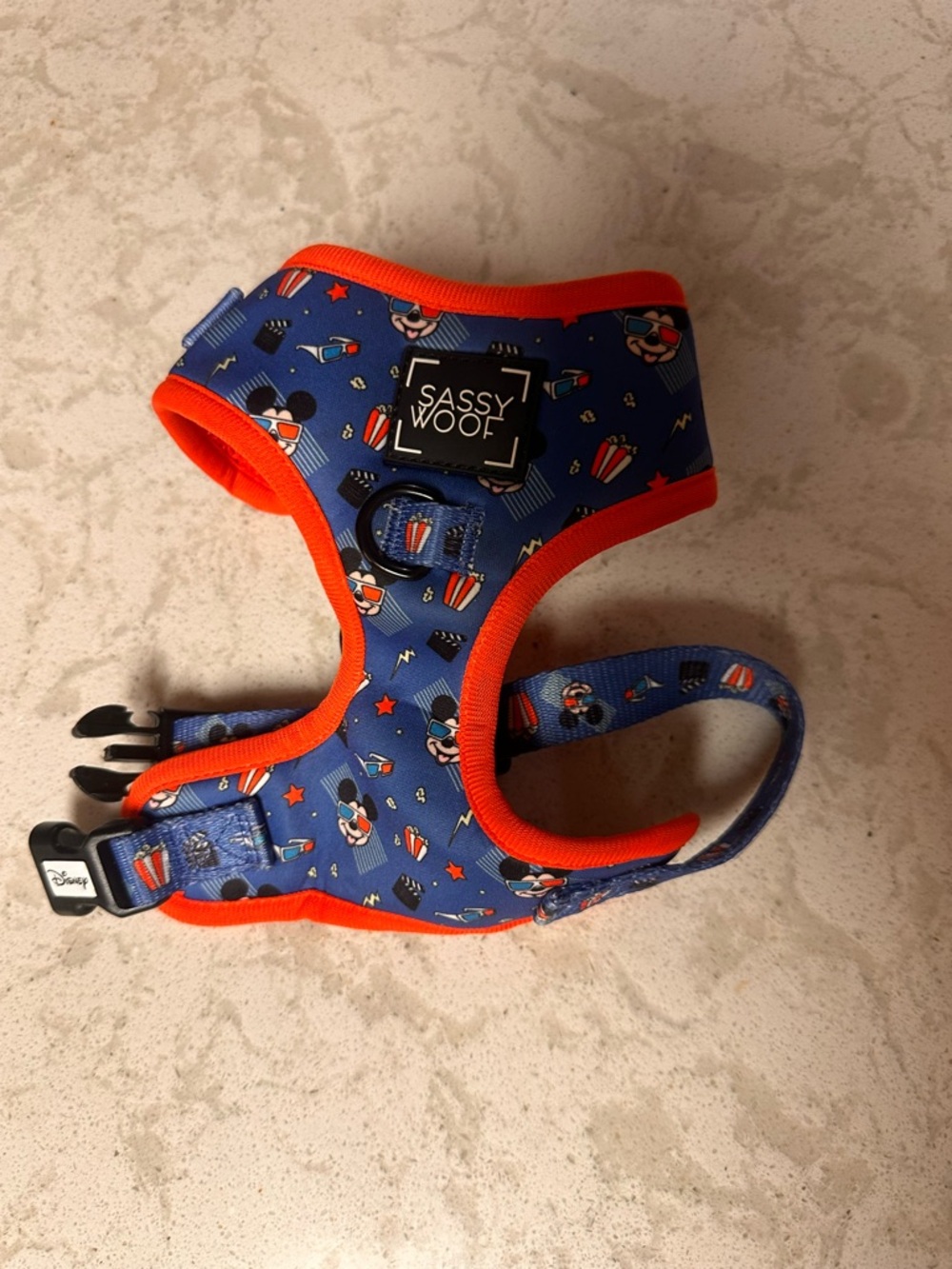 Disney Mickey Mouse Movie Night Dog Harness XS Sassy Woof Puppy